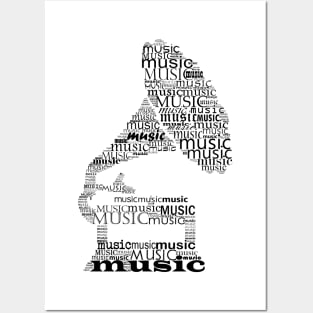 Typographic Gramophone Posters and Art